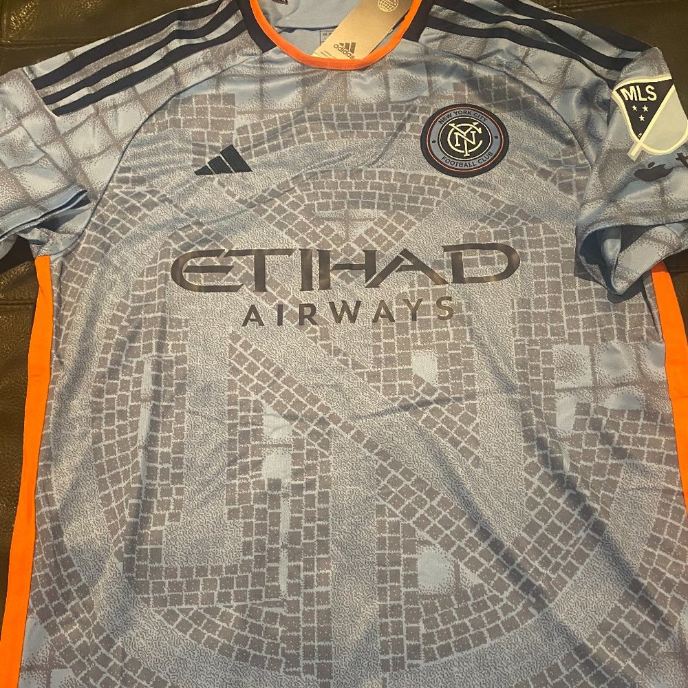 MLS Adidas NYCFC New York City JERSEY MEN'S SIZE M-XXL New w tags!